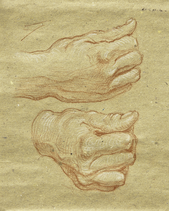 Studio per scultura, sanguigna