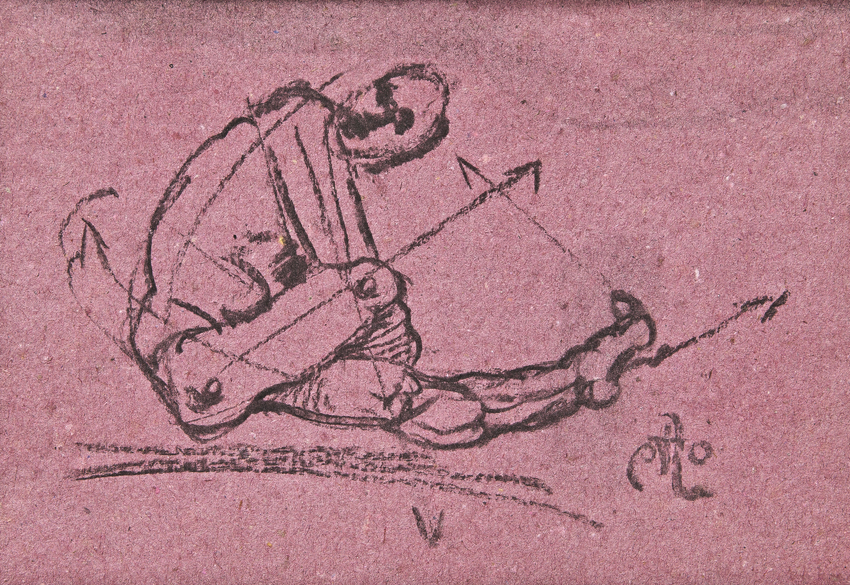 Carbone su carta colorata